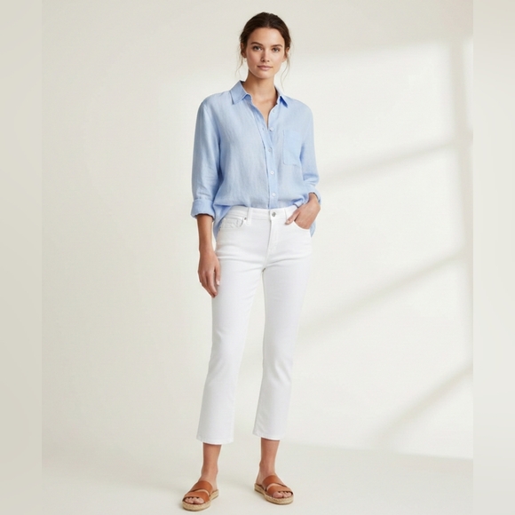 PAIGE Denim - Paige Premium Capri Jeans Denim White Melrose Sz 30 X 24. 5"